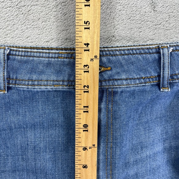 Free People Jeans Women 28 Blue Just Float On Flare High Rise Raw Hem - Picture 12 of 16